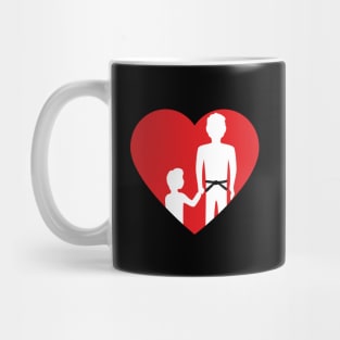 Karate Black Belt Superhero Father Mug